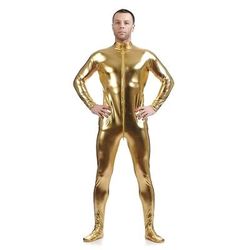 Costume di Carnevale Tuta Intera Tute Zentai Lucide Costume Cosplay Tuta di pelle Tinta unita Sesso Costume Sexy Per uomo Per donna Costume per Halloween Adulti