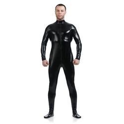 Costume di Carnevale Tuta Intera Tute Zentai Lucide Costume Cosplay Tuta di pelle Tinta unita Sesso Costume Sexy Per uomo Per donna Costume per Halloween Adulti