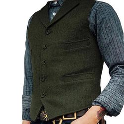 Retrò Vintage Anni Ruggenti Anni 1920 Gilet Il grande Gatsby Gentiluomo Tinta unica Costume Per uomo Carnevale Capodanno Evento / Festa Addio al Nubilato Adulti Gilet