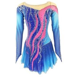 Vestito da pattinaggio artistico Per donna Da ragazza Pattinaggio sul ghiaccio Vestiti Completi Rosa baby Lilla Bianco / Bianco Scollatura posteriore Elastene Elevata elasticità Addestramento Vestiti