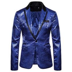 Disco Anni '80 Completi Blazer Blazer con Colletto a Revers Risvolto a punta Normale Disco Paillettes Costume Per uomo Halloween Mascherata Feste Club Parata dell'Orgoglio Adulti Cappotto