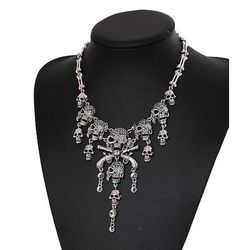 Vintage Punk Gotico Steampunk Collana Mascherata Teschio Teschio Costume Per uomo Per donna Mascherata Feste Adulti Collana