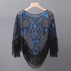 Vintage Anni 1920 Il grande Gatsby Sciarpe da flapper Il grande Gatsby Invitato al matrimonio Paillettes Frangia con nappe Paillettes Nappa Costume Per donna Balli di fine anno Feste Matrimonio Adulti