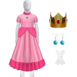 Videogioco dell'idraulico Principessa Galattica Principessa Stellare Principessa delle Stelle principessa pesca Vestito Costume Cosplay Costume di fantasia Film Ragazze Bambini Adulti Halloween
