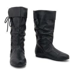 Medievale Rinascimento Scarpe Stivali al ginocchio Stivali jazz piatti Pirata Vichingo Crociato Costume Per uomo Unisex Celtico Costumi da pirata Halloween Mascherata Festa / Sera LARP Fiera