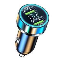 2 porte display lcd presa accendisigari adattatore caricabatteria per auto caricabatteria per auto dual usb di alta qualità 12-24v 3.1a