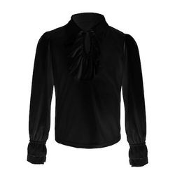 Punk Gotico Medievale Rinascimento Pantaloni Gilet T-shirt Cavaliere Vichingo Crociato Straniero Ranger Con Volant Tinta unica Costume Ragazzi Costumi da pirata Carnevale Mascherata Feste