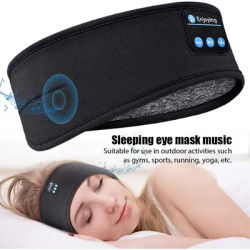 Fascia per dormire sportiva Fone auricolari Bluetooth musica elastica maschera per gli occhi cuffie