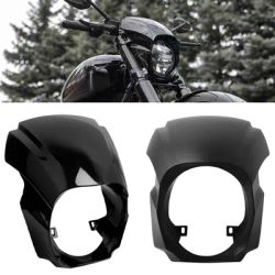 Maschera di copertura della carenatura del faro anteriore in ABS nero per moto adatta per il
