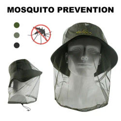 1Pc Ultra Large & Long Extra Fine Holes Mesh Soft Durable Fly Screen Premium Mosquito Insect Head Net Face Protector Camping Cap