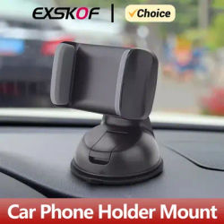 Car Phone Holder Mount Strong Suction Cup For Windshield and Dashboard For iPhone 15 14 13 Pro Max Samsung Xiaomi All Smartphone