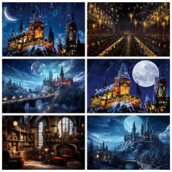 Vinyl Sunset Magic School Children Kids Photography Background Birthday Studio Photo Backdrop