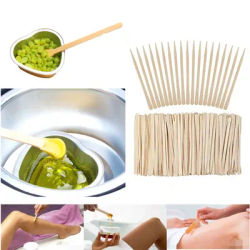 100PCS Disposable Wooden Waxing Stick Wax Bean Wiping Wax Tool Hair Removal Beauty Bar Wooden Tongue Depressor Beauty Tool