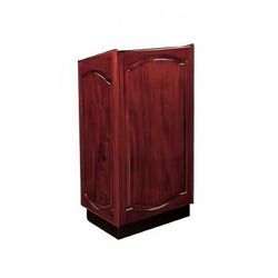 Forbes Industries 5911 Floor Podium w/ 2 Shelves - 25-1/2"W x 22"D x 47"H, Wood Cabinet w/ Avonite Top, Brown