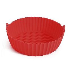 Pentola in silicone per friggitrice ad aria - Accessori per forno per friggitrice ad aria - Sostituzione per carta da forno infiammabile - Non è necessario pulire la friggitrice ad aria