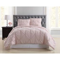 Pleated Comforter Set by Truly Soft in Blush (Size KING)