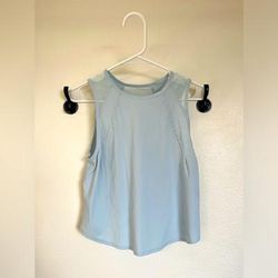 Lululemon Athletica Tops | Lululemon Cropped Sculpt Tank Size 4 | Color: Blue/Tan | Size: 4