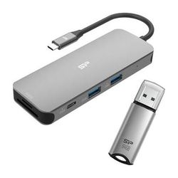 Silicon Power Silicon Power SR30 8-in-1 Docking Station and 64GB Marvel M02 USB 3.2 Gen 1 SUU3C08DOCSR300GBH