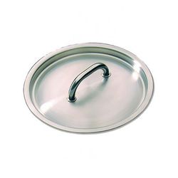 Matfer Bourgeat 692028 11" Round Sauce Pan Lid, Stainless Steel w/ Welded Handle