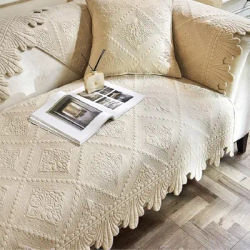 Housses de canapé matelassées en coton rétro français pour salon tapis de serviette de canapé