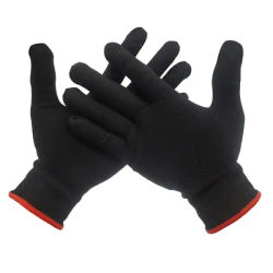 1/2/3 paia di guanti da lavoro in Nylon per ispezione nera maschio femmina che serve camerieri
