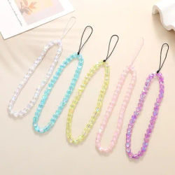 Colorful Love Beaded Phone Chain, Phone Case Hanging Accessories, Short Style Hanging Rope