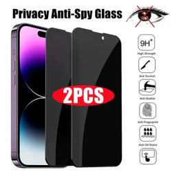 Protecteur d'écran anti-espion à couverture complète verre de confidentialité pour iPhone 11 12
