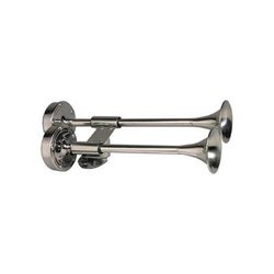 Schmitt & Ongaro Marine Deluxe SS Shorty Dual Trumpet Horn - 12V 10012