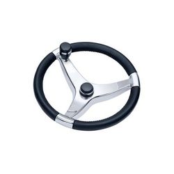 Schmitt & Ongaro Marine Evo Pro 316 Cast Stainless Steel Steering Wheel w/Control Knob - 15.5" Diameter 7241521FGK