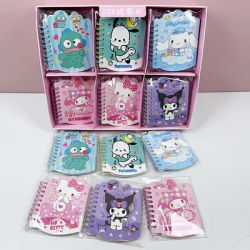 15/30pcs Sanrio Notebook portatile Hello Kitty Kuromi Cinnamoroll Pachacco Daily Weekly Planner