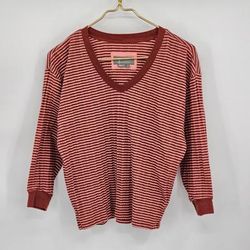 Anthropologie Tops | Anthropologie Hannah In Pink & Red Combo Striped V-Neck Size Small | Color: Pink | Size: S