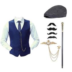 Ispirato al vintage Abiti Costume da festa Berretto Cosplay Fibbia Tinta unita Halloween Colletto italiano visibile Costume Per uomo Halloween Carnevale Festa Sera Casual Quotidiano Festa / Cocktail