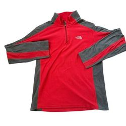 The North Face Shirts & Tops | Boys Size Xl 18/20 The North Face Quarter Zip Fleece | Color: Gray/Red | Size: Xlb