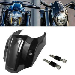 Copertura della carenatura del faro della maschera anteriore del motociclo nero lucido per Harley