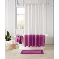 BH Studio Colorblock Shower Curtain 14 pc Set by BH Studio in Raspberry