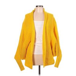 Cardigan Sweater: Yellow - Women's Size Large