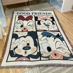 Cartoon Aimne Mickeys Minnies coperta tappeto Stitchs coperta da tiro tappetino Donald Daisy