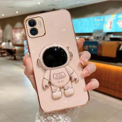 Case for Redmi A1 Cartoon Electroplated Astronaut Shockproof Bumper Bracket Soft TPU Case For Xiaomi Redmi A2 Plus Couqe Funda