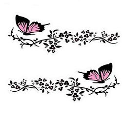 Adesivo Car Sticker Delysia King Butterfly Riflettente - Rimovibile Impermeabile Decorativo a Forma di Fiore per Auto