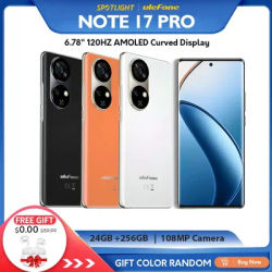 Ulefone Note 17 Pro Smartphone 6.78" 120HZ AMOLED Curved Display 24GB+256GB 108MP Camera 5050mAh Global Version