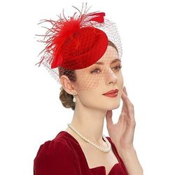 Elegante Retrò Vintage Cappello modello Fascinators affascinante Fascia in velo Sposa Costume Per donna Carnevale Mascherata Festa / Sera Addio al Nubilato Adulti Copricapo