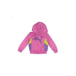 Puma Zip Up Hoodie: Pink Tops - Size 2Toddler