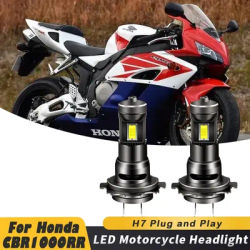 1/2 pz 35W H7 6500K bianco brillante moto A5 lampadine a LED faro per Honda CBR1000RR 2004 2005 2006