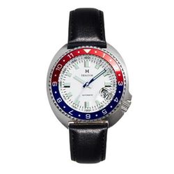 heritor_watches Heritor Automatic Pierce Leather-Band Watch w/Date - Blue