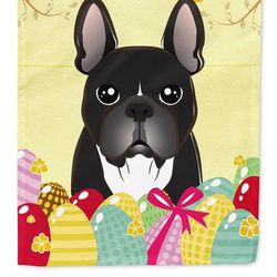 Caroline's Treasures French Bulldog Easter Egg Hunt Garden Flag 2-Sided 2-Ply