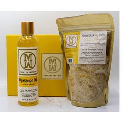 OMM Collection 2 Pc Set - Salt Bag (Passion Citrus) + Massage Oil