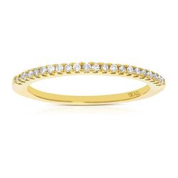 Vir Jewels 1/6 Cttw Pave Round Diamond Wedding Band For Women In 10K Yellow Gold Prong Set - Yellow - 6