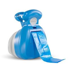 Grand Fusion Housewares Clean Hands Dog Poop Scoop with Waste Bag Dispenser - Blue