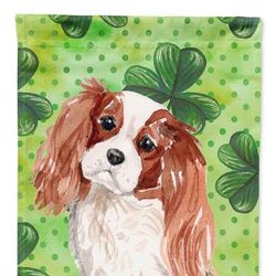 Caroline's Treasures 11 x 15 1/2 in. Polyester Blenheim Cavalier Spaniel St. Patrick's Garden Flag 2-Sided 2-Ply