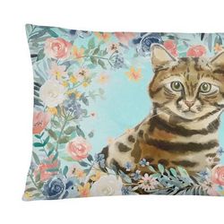 Caroline's Treasures 12 in x 16 in Outdoor Throw Pillow Bengal Spring Flowers Canvas Fabric Decorative Pillow